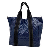 SCOUT Quilted Navy Blue ON THE CLOCK Tote Bag Purse w/Crossbody Strap