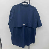 Columbia Men's Size 3X Navy Solid Short Sleeve Shirt