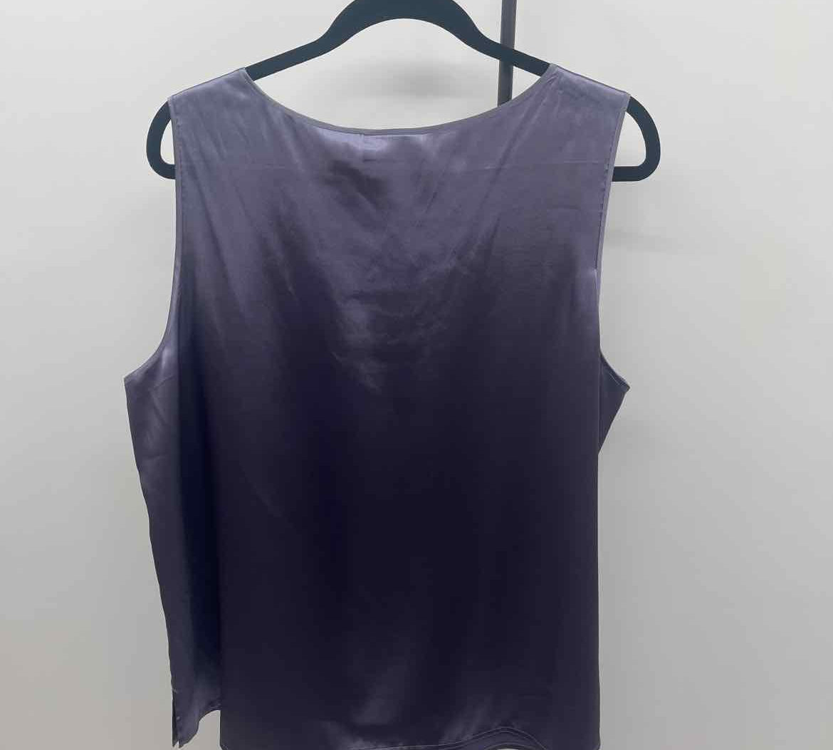 Chico's Women's Size XL Purple Solid Sleeveless Shirt