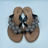 Azura Women's Shoe Size 7 Black Beaded Sandals