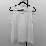 Wild Palms Women's Size S White Solid Sleeveless Shirt