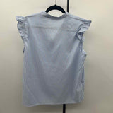 Unbranded Women's Size M Blue Stripe Short Sleeve Shirt