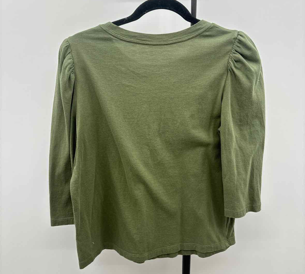 Calvin Klein Women's Size L Olive Solid Long Sleeve Shirt