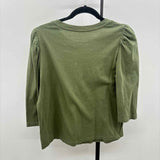 Calvin Klein Women's Size L Olive Solid Long Sleeve Shirt