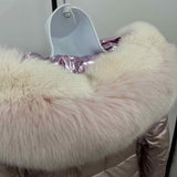 Apres-Ski Women's Size L Pink Solid Coat
