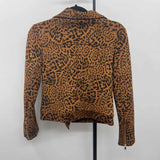Apperloth A Women's Size XS Brown Animal Print Jacket