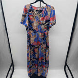 Nic & Zoe Women's Size 10 Blue Abstract Dress