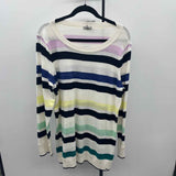 Talbots Women's Size XL White Stripe Sweater