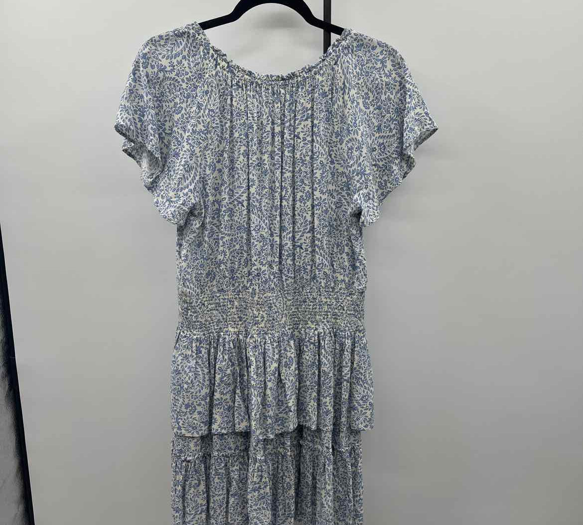 Patrons of Peace Women's Size 14 Blue Paisley Dress