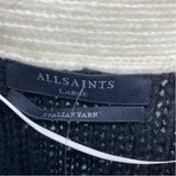 Allsaints Women's Size L Black Stripe Cardigan