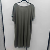 purejill Women's Size 2X Green Solid Dress