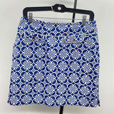 EP pro Women's Size 4 Blue Damask Skirt