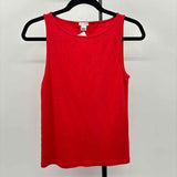 J Crew Women's Size M Red Solid Sleeveless Shirt