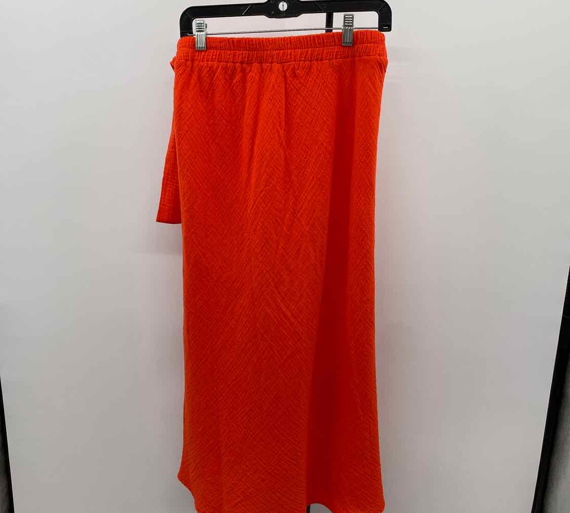 Mud Pie Women's Size 6 Orange Textured Skirt