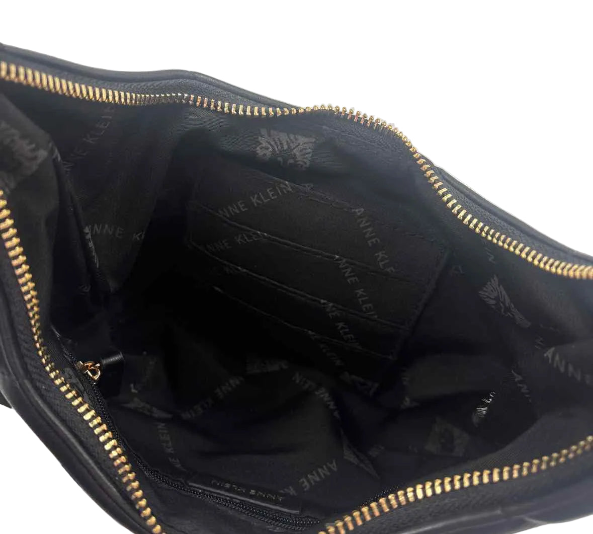 ANNE KLEIN Black Quilted Convertible Shoulder / Crossbody Purse