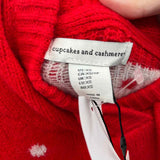 Cupcakes & Cashmer Women's Size XS Red Reindeer Sweater