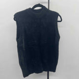 Rachel Zoe Women's Size M Black Plush Sleeveless Shirt