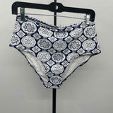 Cupshe Women's Size L Navy medallion Swimsuit - Separate