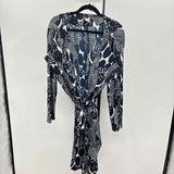 Chico's Women's Size L Navy dotted Cardigan