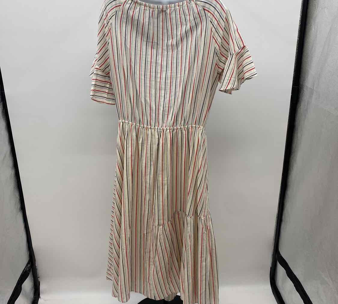 Current Air Women's Size 14 Ivory Stripe Dress