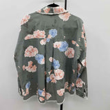 Renuar Women's Size M Green Floral Jacket