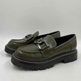 Marc Fisher Women's Shoe Size 7.5 Green Solid Loafers