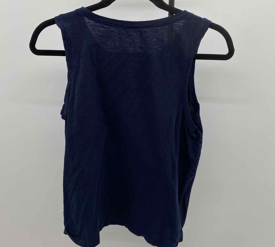 Loft Women's Size M Navy Solid Sleeveless Shirt