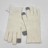 universal threads Women's White ribbed Winter Gloves
