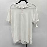 William Rast Men's Size L White Solid Short Sleeve Shirt