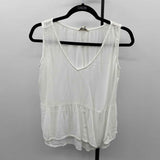 sim & sam Women's Size S White Textured Sleeveless Shirt