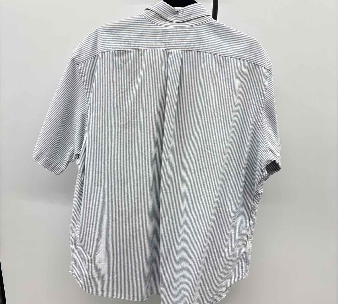 Ralph Lauren Men's Size XL Blue Striped Short Sleeve Shirt
