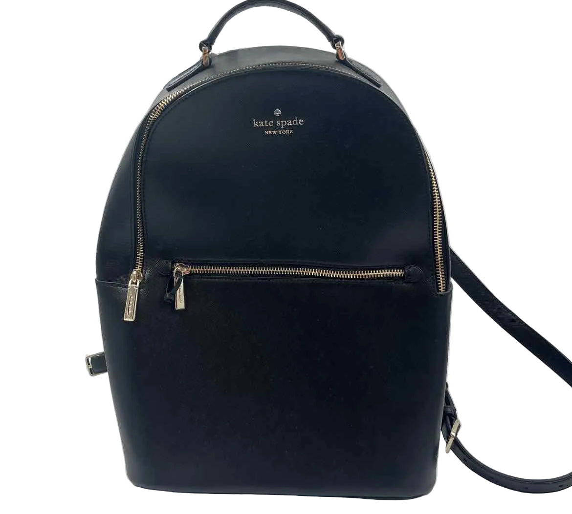 KATE SPADE Black Saffiano Leather Large PERRY BackPack Purse
