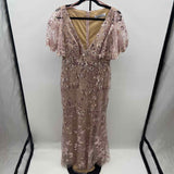 Mac Duggal Couture Women's Size 8 Blush Sequins Gown/Evening Wear