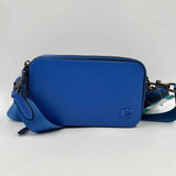 Coach Women's Royal Blue Luxe pebbled Purse