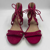 Akira Women's Shoe Size 7.5 Fuschia Textured Sandals