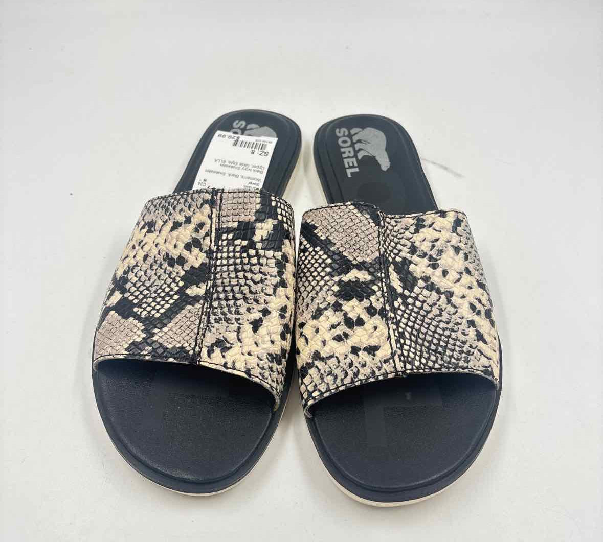 Sorel Women's Shoe Size 8 Black Snakeskin Sandals