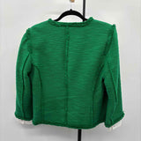 Zara Women's Size L Green Rhinestones Jacket
