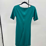 Lark & Ro Women's Size 10 Green Solid Dress