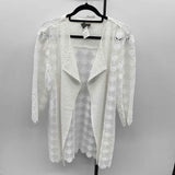 Chico's Women's Size 1 White Textured Cardigan