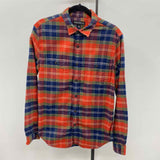 J Crew Men's Size M Orange Plaid Long Sleeve Shirt
