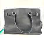 Back MICHAEL KORS Black Pebble Leather Handled HAMILTON Tote Bag Purse w/Crossbody Strap
