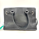 Back MICHAEL KORS Black Pebble Leather Handled HAMILTON Tote Bag Purse w/Crossbody Strap