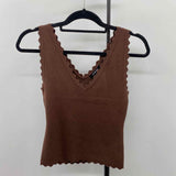 the workshop Women's Size L Brown Solid Tank