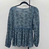 Sigrid Olsen Women's Size M Blue Textured Long Sleeve Shirt