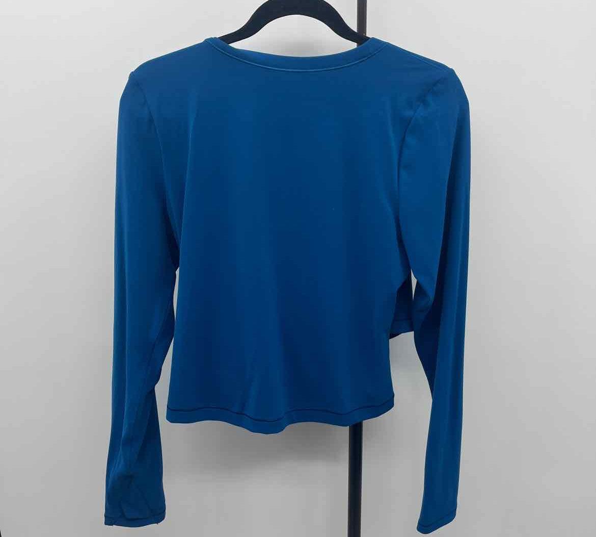 Athleta Women's Size XL Blue Solid Long Sleeve Shirt
