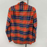 J Crew Men's Size M Orange Plaid Long Sleeve Shirt