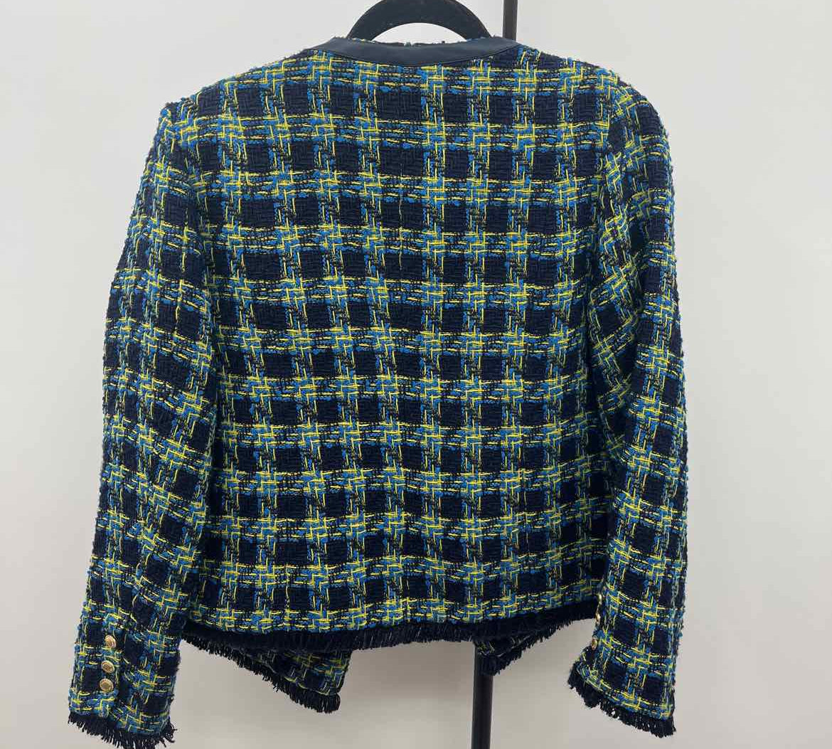 G by Giuliana Women's Size S Navy Plaid Jacket