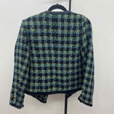 G by Giuliana Women's Size S Navy Plaid Jacket