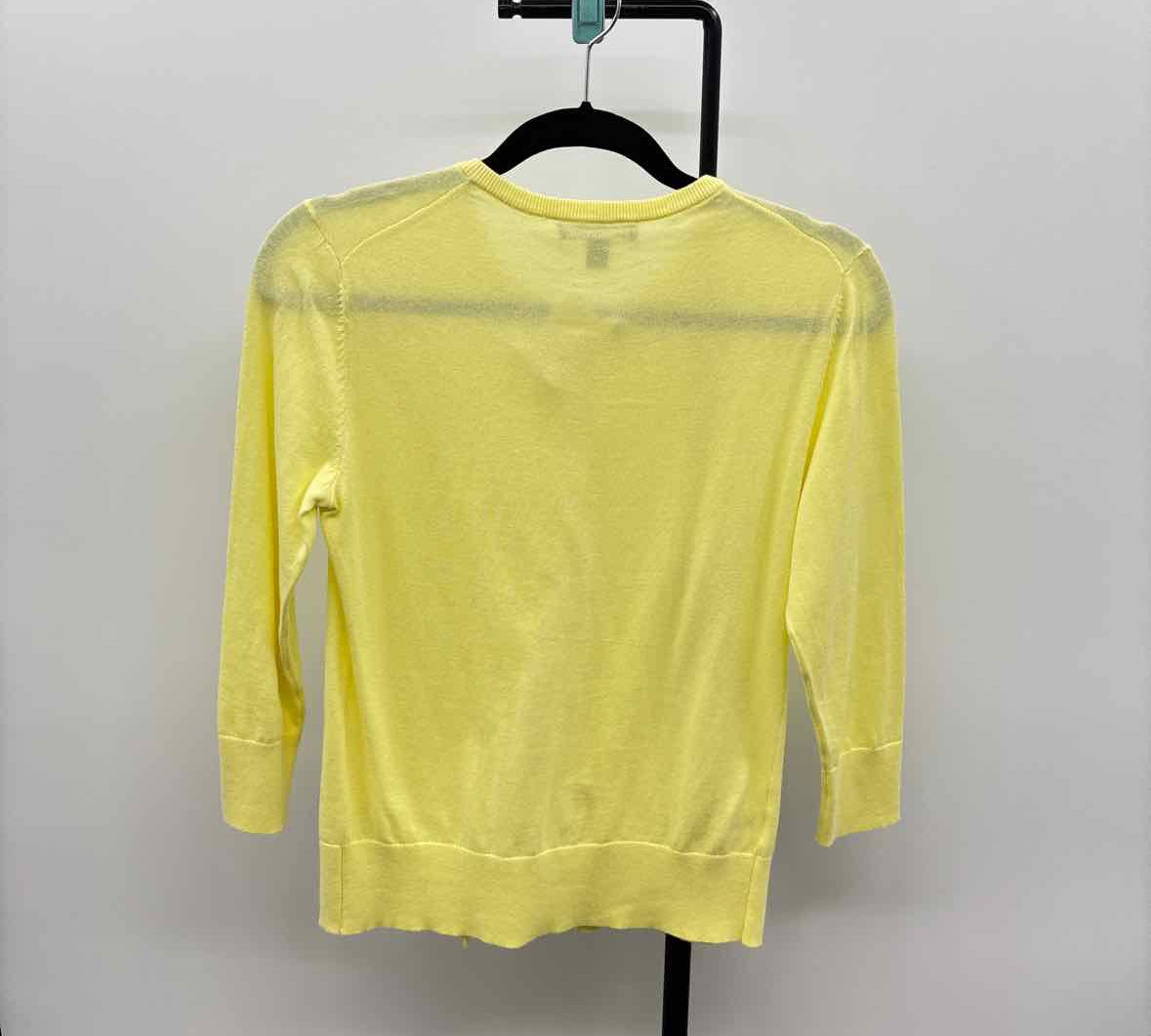 Ann Taylor Women's Size S Yellow Solid Cardigan