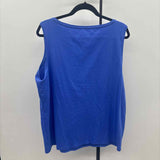 Talbots Women's Size 2X Blue Solid Tank